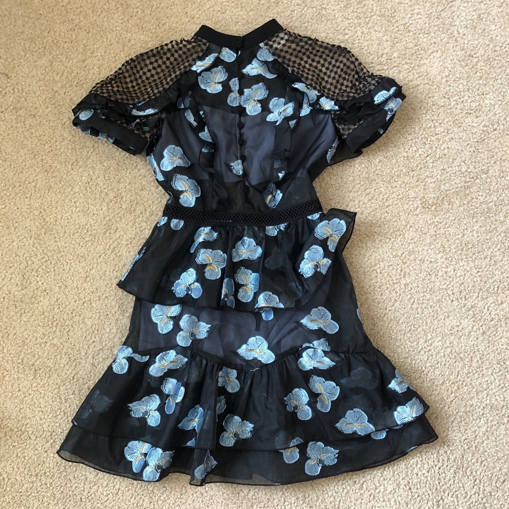 Self Portrait blue Flower dress UK 6 US 2